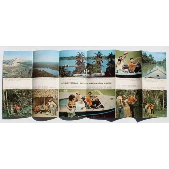 Vtg 1960s - 1970s Jungle Visiting Iquitos Peru Peruvian Tourist Bureau Brochure - Picture 3 of 4